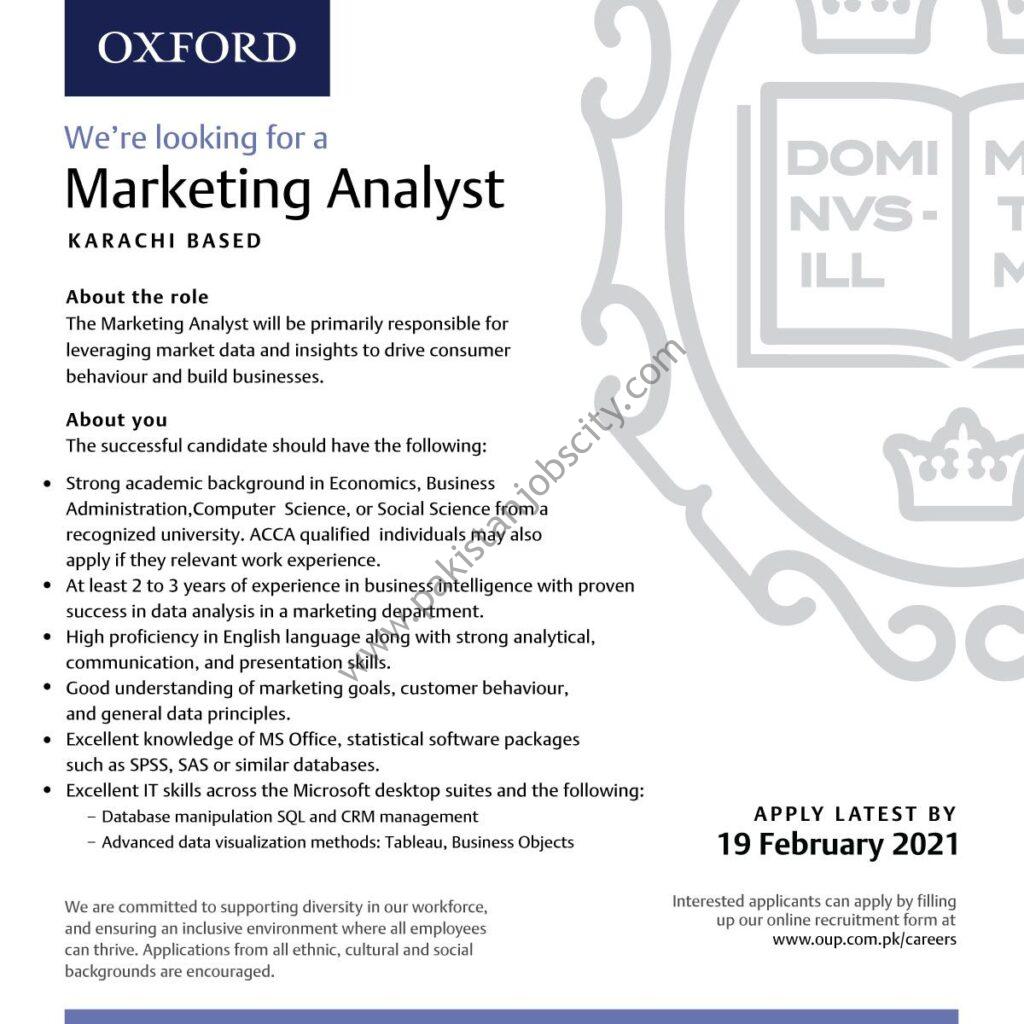 Oxford University Press Pakistan OUPP Jobs 12 February 2021