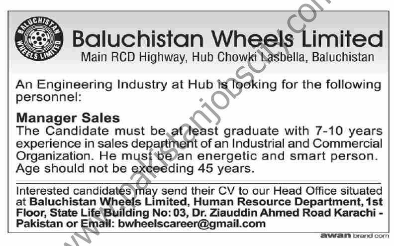 Baluchistan Wheels Ltd Jobs 29 August 2021 Dawn 01