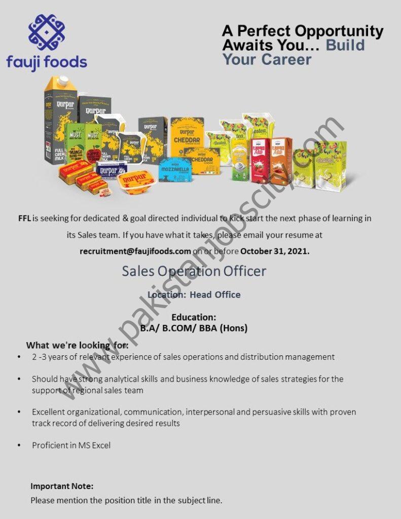 Fauji Foods Ltd 27 October 2021 01