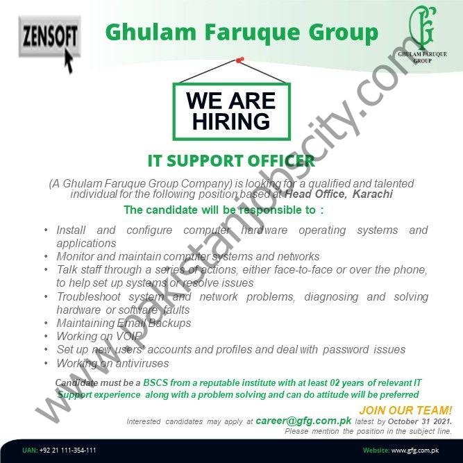 Ghulam Faruque Group Jobs IT Support Officer 01