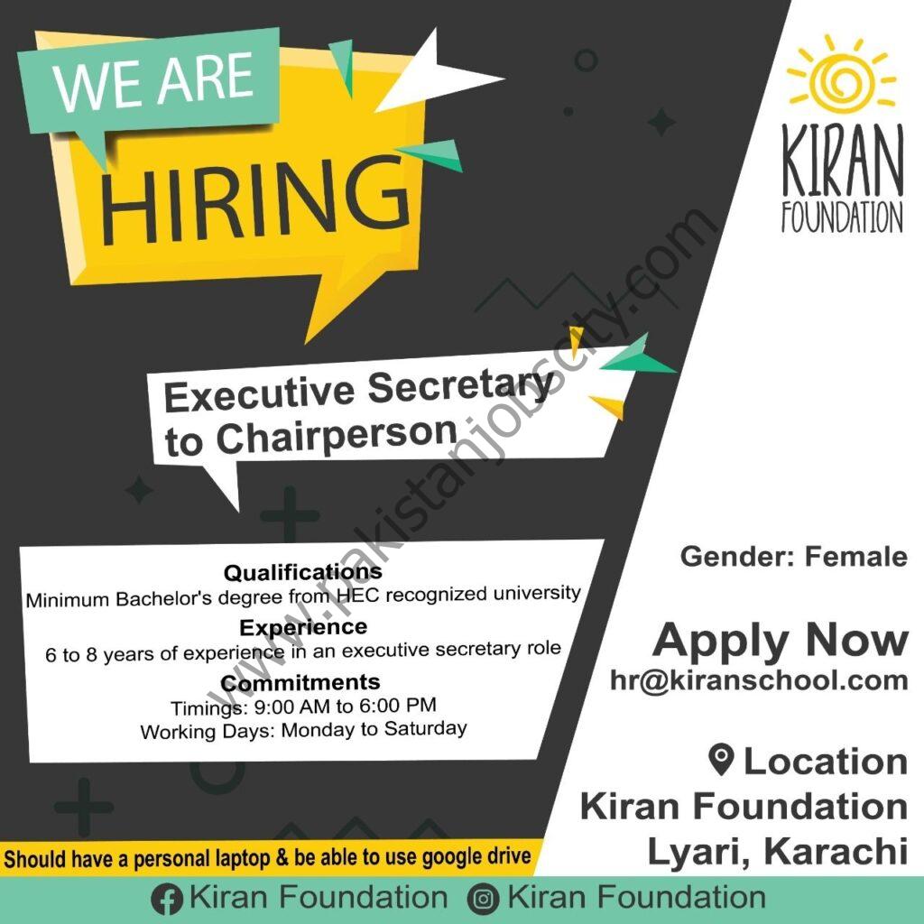 Kiran Foundation Jobs 30 October 2021 02
