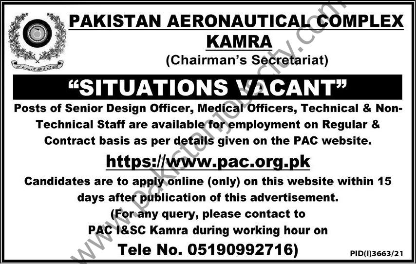 Pakistan Aeronautical Complex Kamra Jobs 05 December 2021 Express Tribune