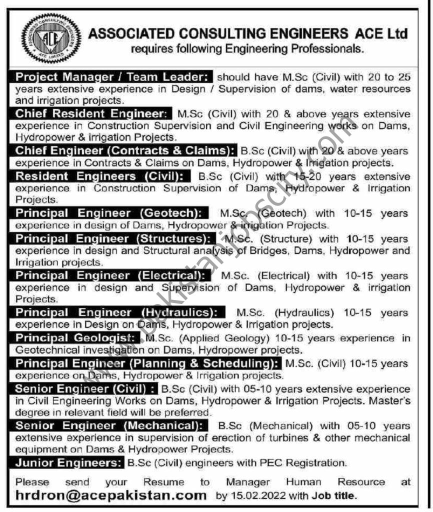 Associated Consulting Engineers ACE Ltd Jobs 06 February 2022 Dawn 01