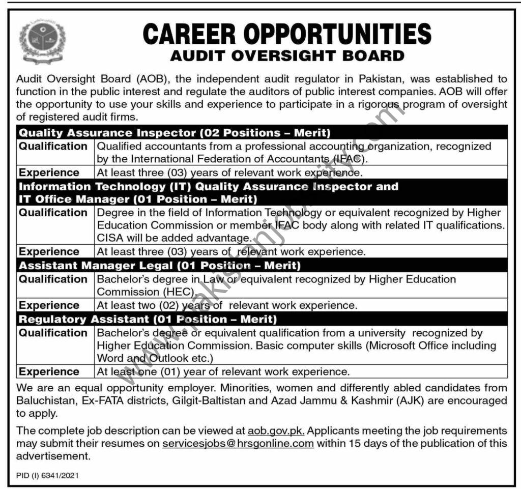 Audit Oversight Board AOB Jobs 13 March 2022 Dawn 01