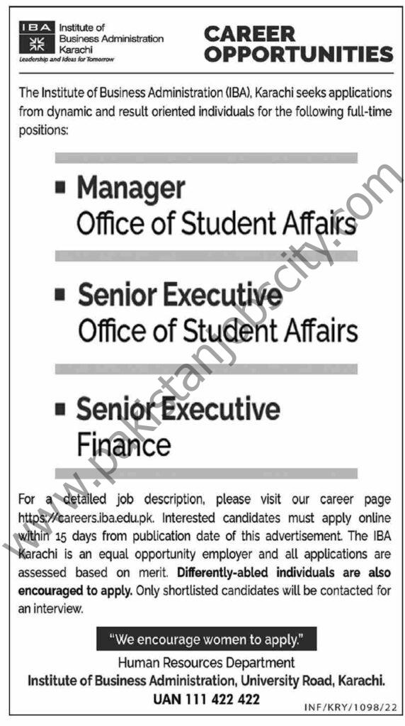 Institute Of Business Administration IBA Jobs 06 March 2022 Dawn 01