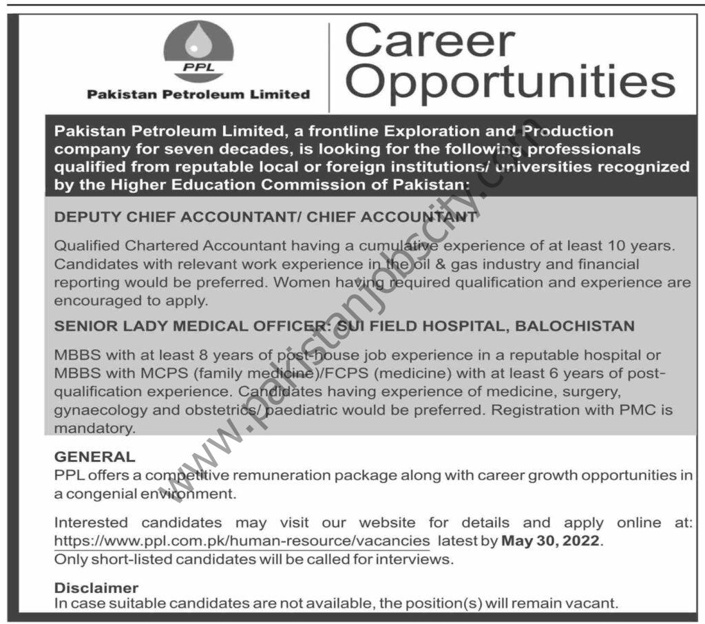 Pakistan Petroleum Ltd Jobs 15 May 2022 Dawn 1