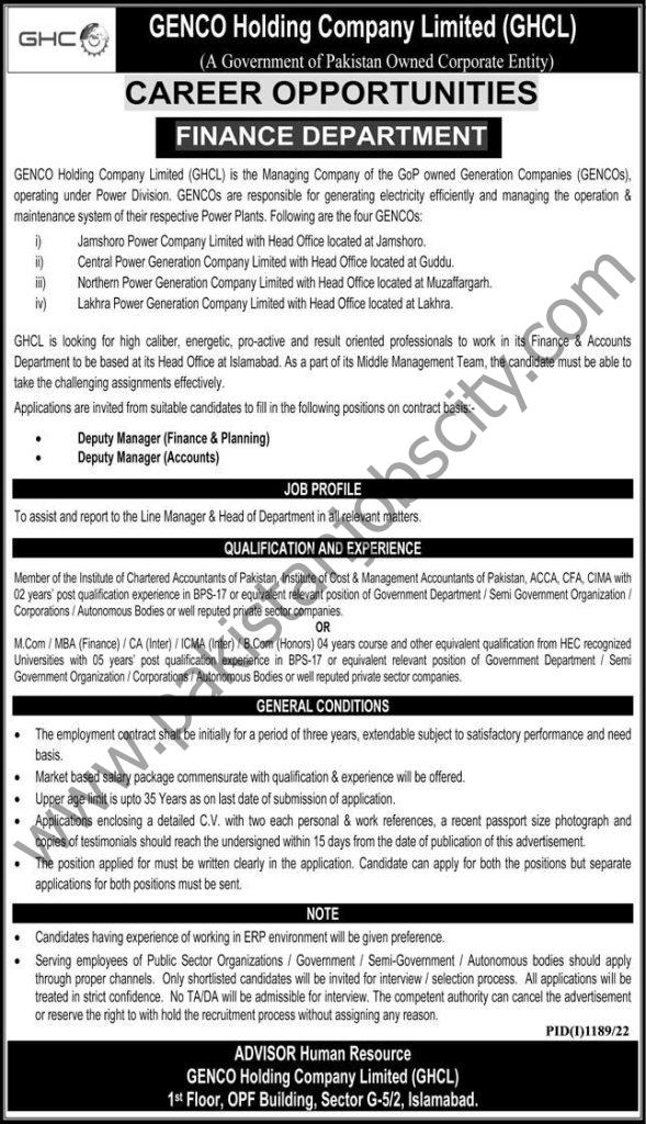 GENCO Holding Company Ltd GHCL Jobs 28 August 2022 Express 1