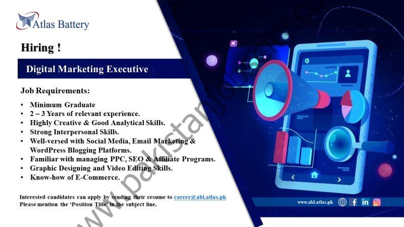 Atlas Battery Limited Jobs Digital Marketing Executive 1