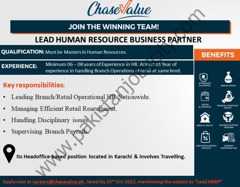 Chase Value Jobs Lead Human Resource Business Partner 1