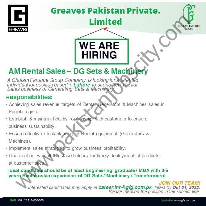Greaves Pakistan Pvt Ltd Jobs AM Rental Sales 1