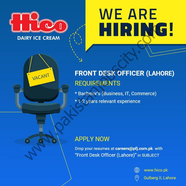 HICO Ice Cream Jobs Front Desk Officer 1