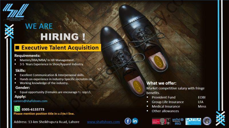 Shafi Pvt Ltd Jobs Executive Talent Acquisition  1
