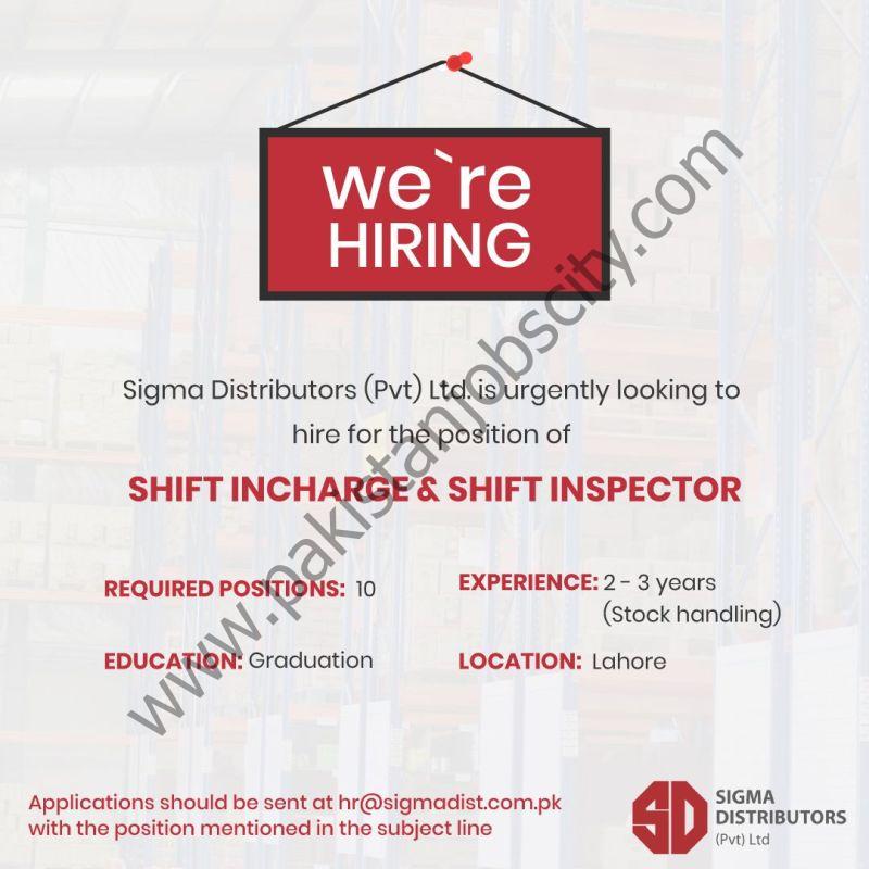 Sigma Distributors Pvt Ltd Jobs October 2022 1