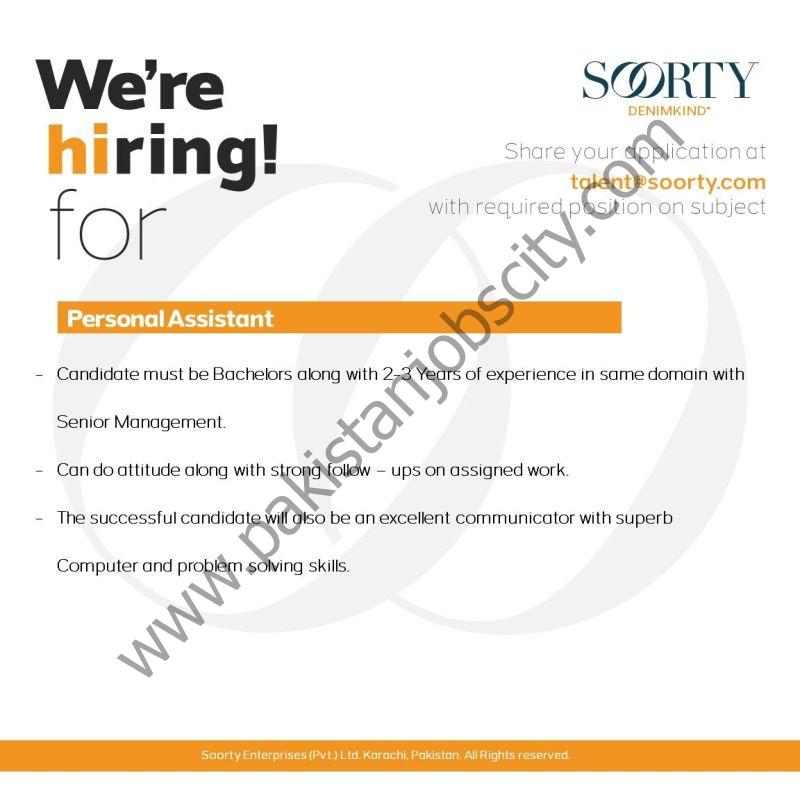 Soorty Enterprises Pvt Ltd Jobs Personal Assistant 1