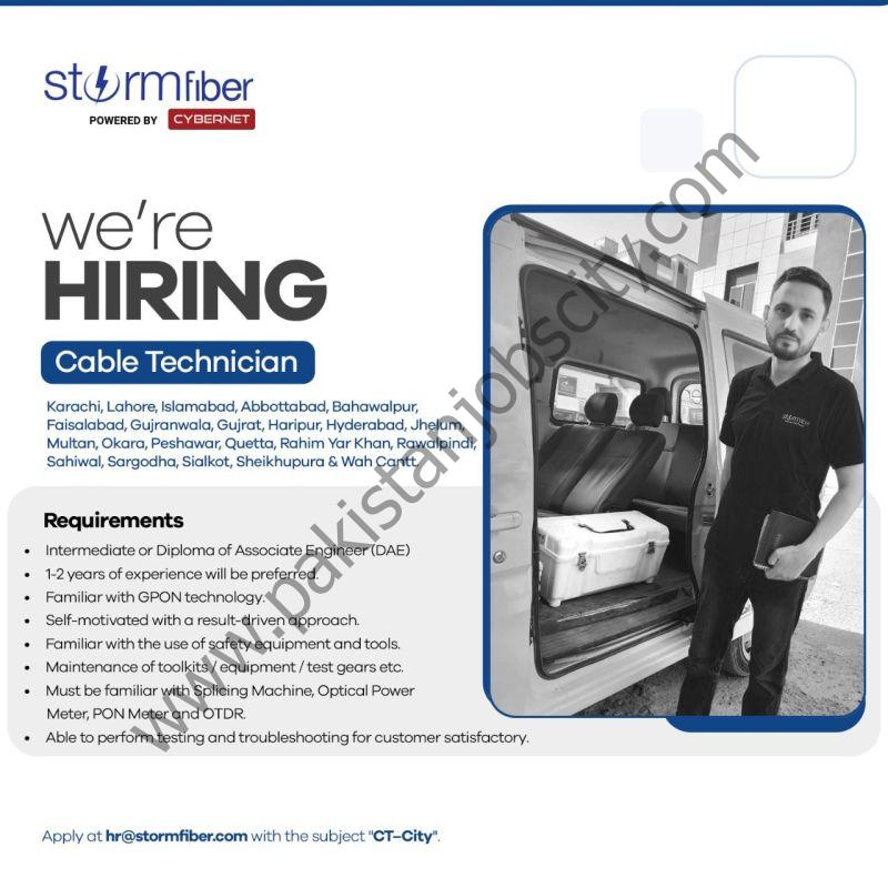 Storm Fibre Pvt Ltd Jobs Cable Technician 1
