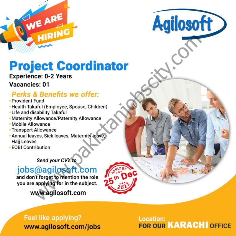 Agilosoft Pakistan Jobs Project Coordinator 1