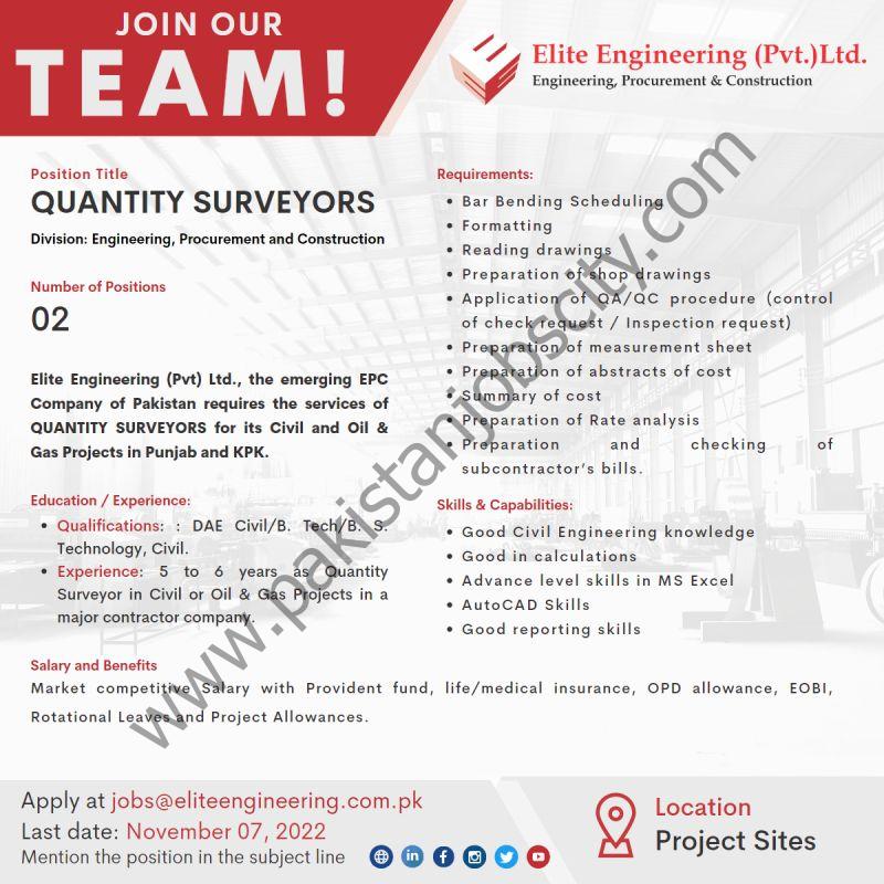 Elite Engineering Pvt Ltd Jobs Quality Surveyors 1