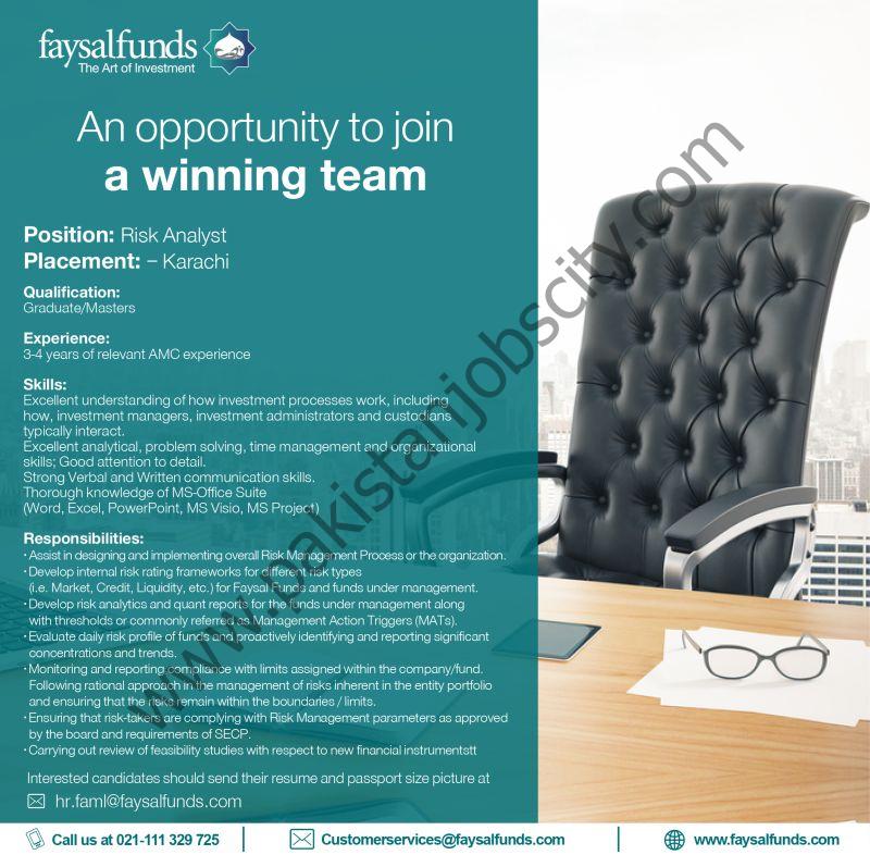 Faysal Funds Jobs Risk Analyst 1