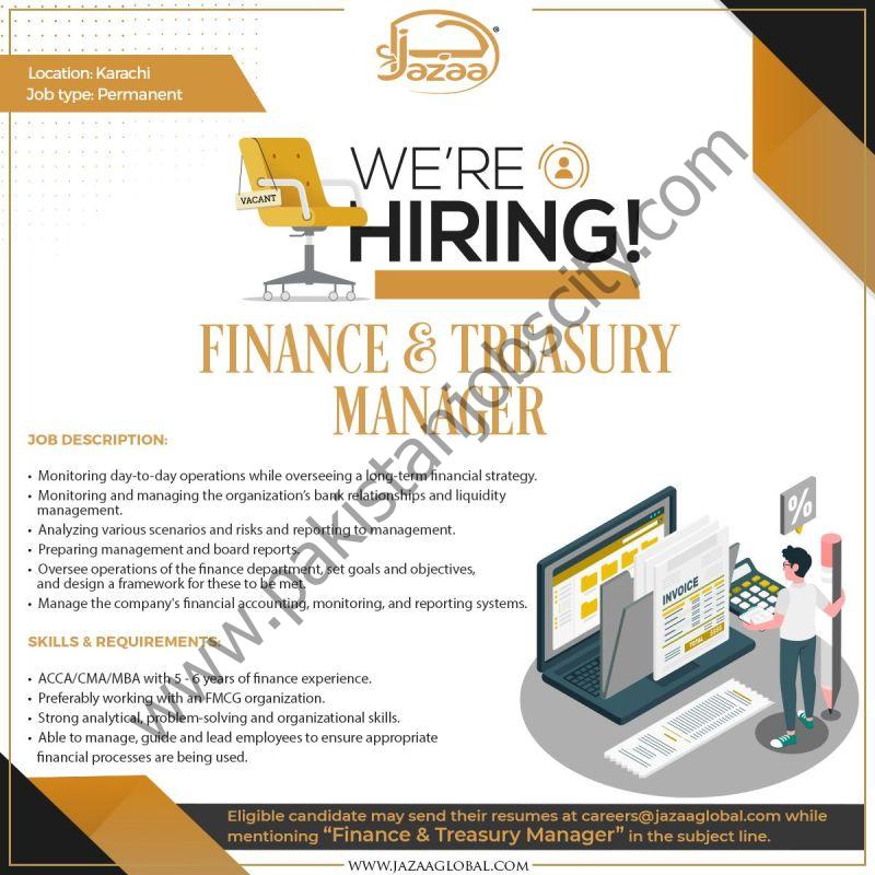 Jazaa Foods Pvt Ltd Jobs Finance & Treasury Manager 1