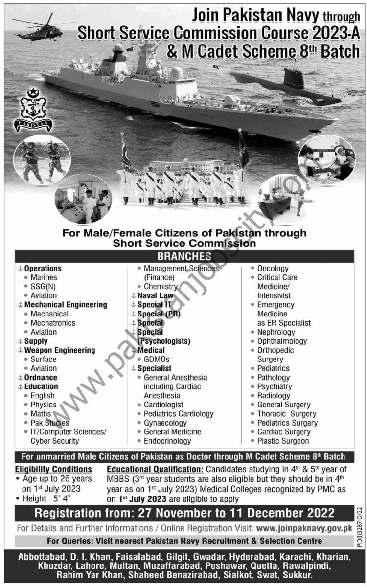 Join Pakistan Navy Jobs 27 November 2022 Express 1