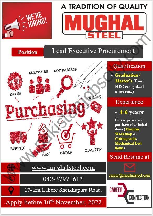 Mughal Iron & Steel Industries Ltd MISIL Jobs Lead Executive Purchase 1