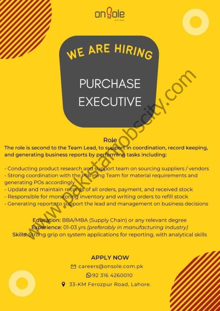 OnSole Pvt Ltd Jobs Purchase Executive 1