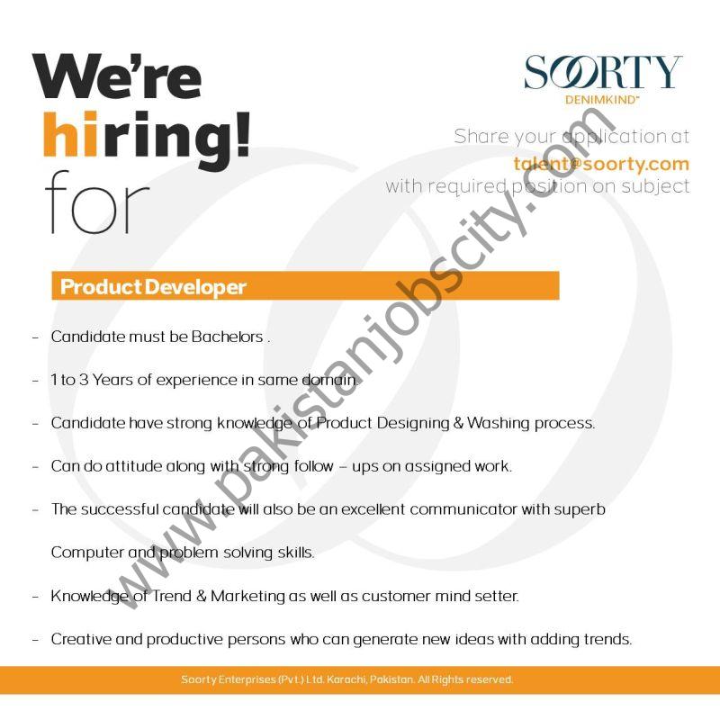Soorty Enterprises Pvt Ltd Jobs Product Developer 1
