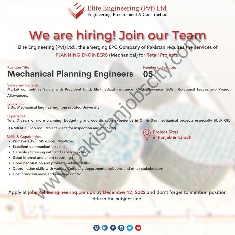Elite Engineering Pvt Ltd Jobs Mechanical Planning Engineers 1