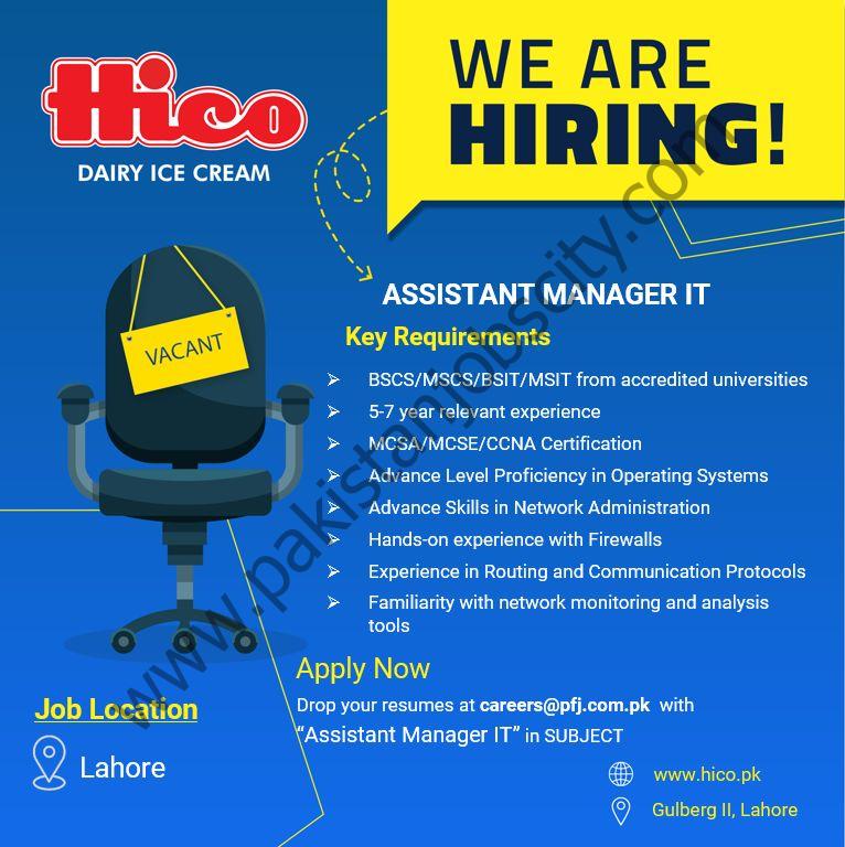 HICO Dairy Ice Cream Jobs Assistant Manager IT 1