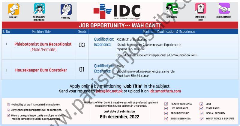 Islamabad Diagnostic Center IDC Jobs December 2022 1