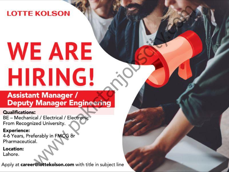 Lotte Kolson Pvt Ltd Jobs Assistant Manager / Deputy Manager Engineering 1