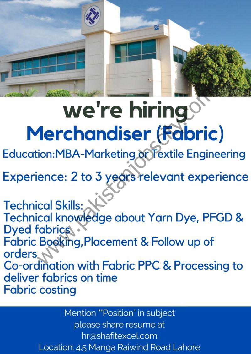 Shafi Texcel Limited Jobs Merchandiser Fabric 1