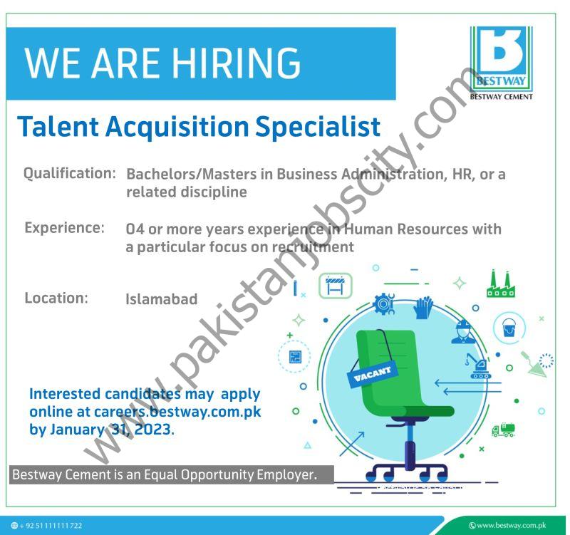 Bestway Cement Limited Jobs Talent Acquisition Specialist 1