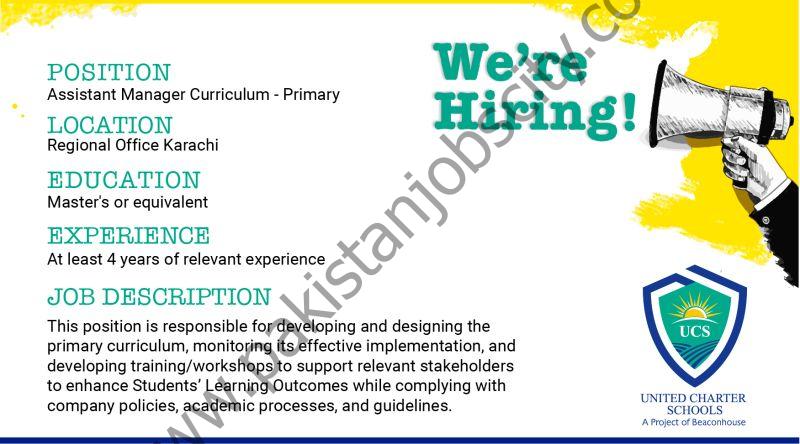 United Charter Schools Jobs Assistant Manager Curriculum Primary 1