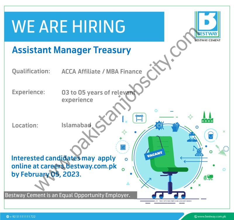 Bestway Cement Limited Jobs Assistant Manager Treasury 1
