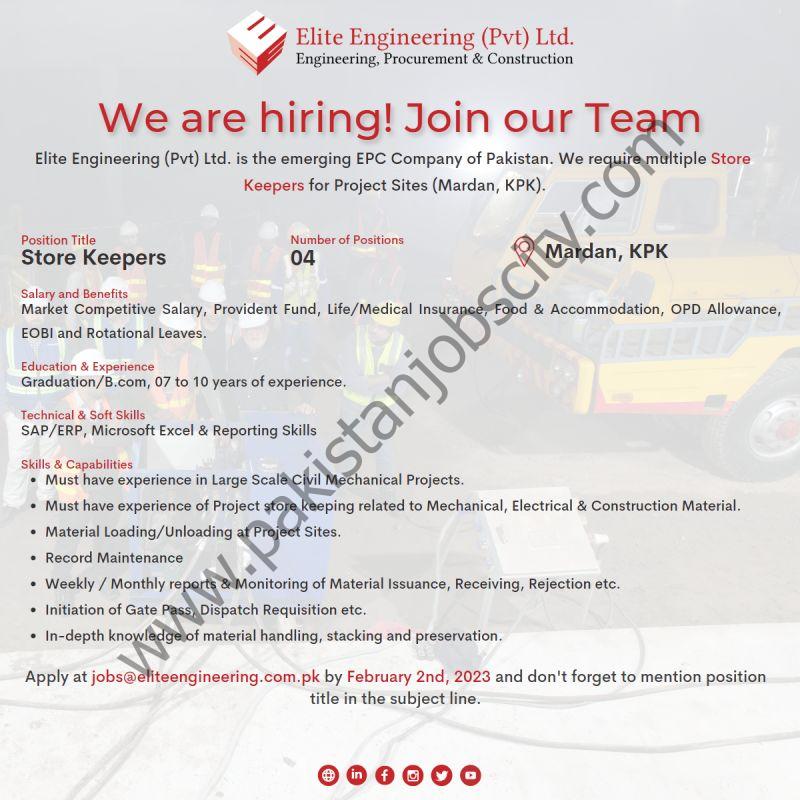 Elite Engineering Pvt Ltd Jobs Store Keepers 1