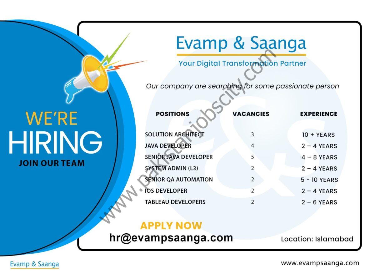 Evamp & Saanga Jobs 03 January 2023 1