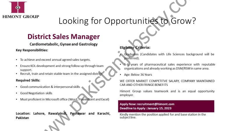 Himont Group Jobs District Sales Manager 1