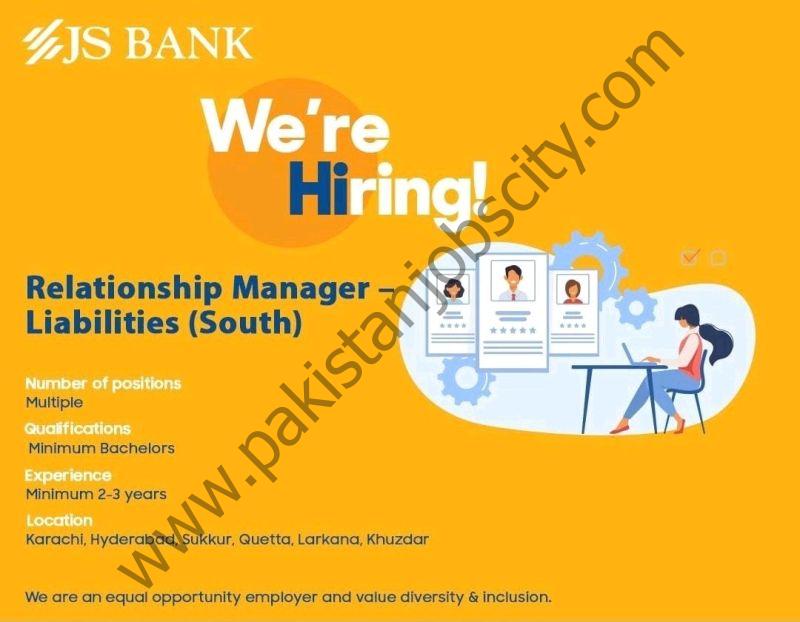 JS Bank Jobs Relationship Manager Liabilities1