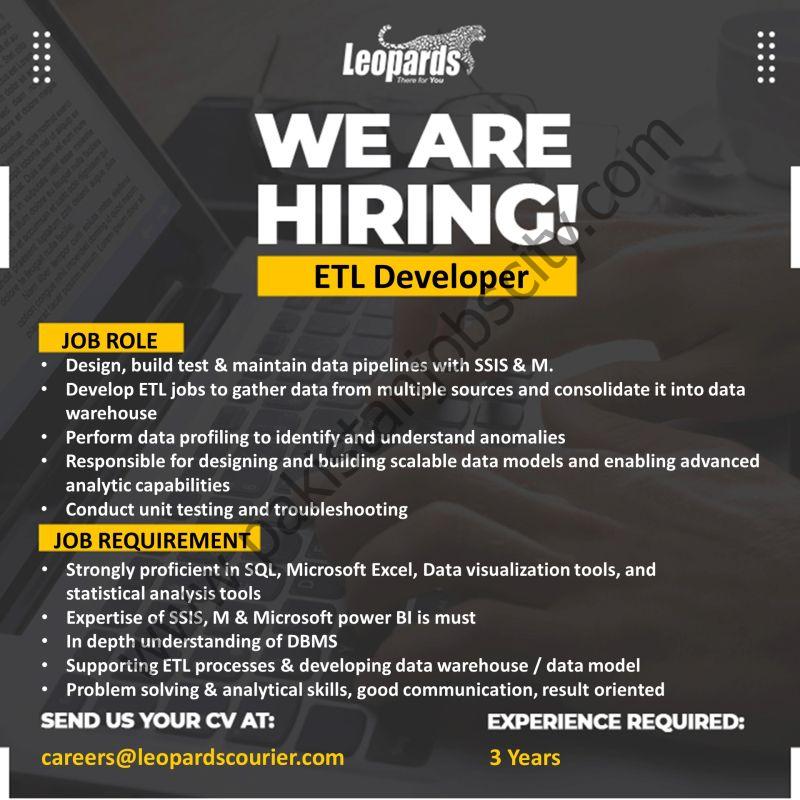 Leopards Courier Pvt Ltd Jobs ETL Developer 1