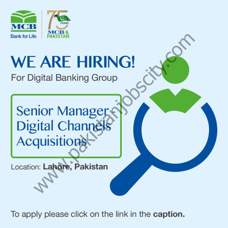 MCB Bank Limited Jobs Senior Manager Digital Channels Acquisitions 1