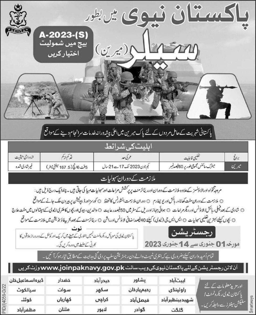 Pakistan Navy Jobs 01 January 2023 Express1