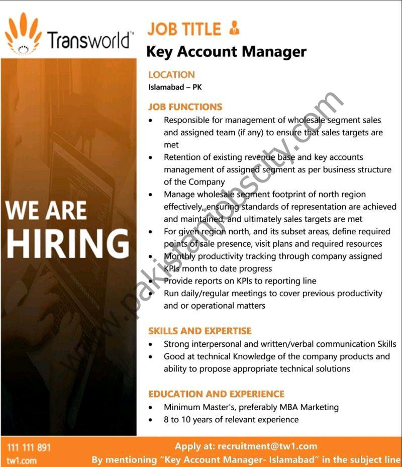 Transworld Associates Jobs Key Account Manager 1