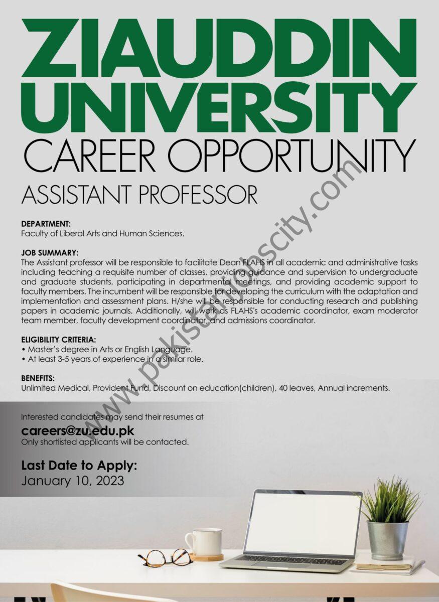 Ziauddin University Jobs 03 January 2023 1