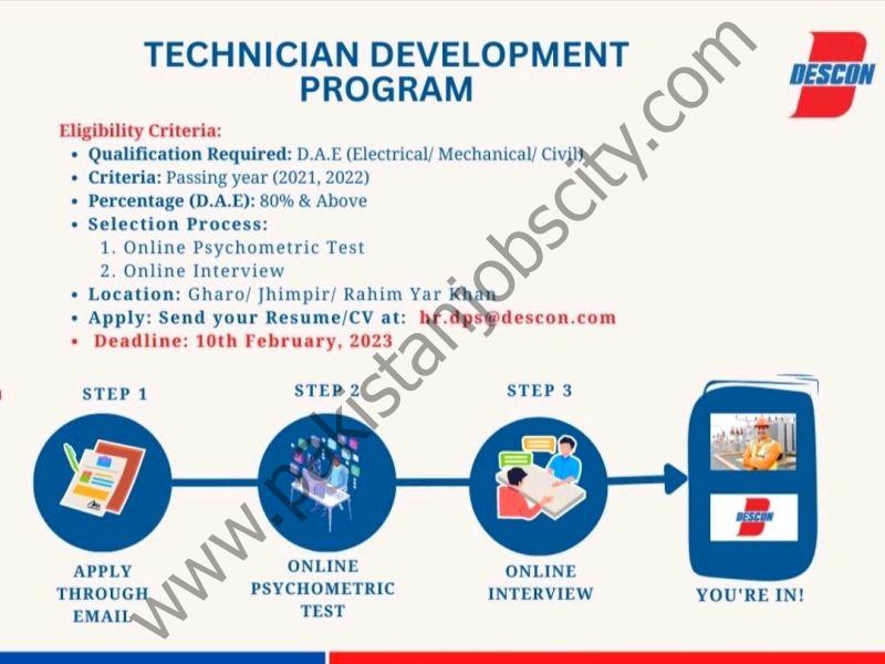 Descon Engineering Limited Technician Development Program 2023 1