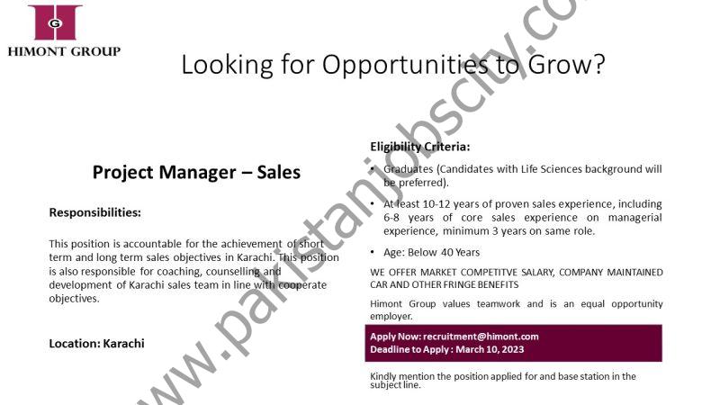 Himont Group Jobs Project Manager Sales 1