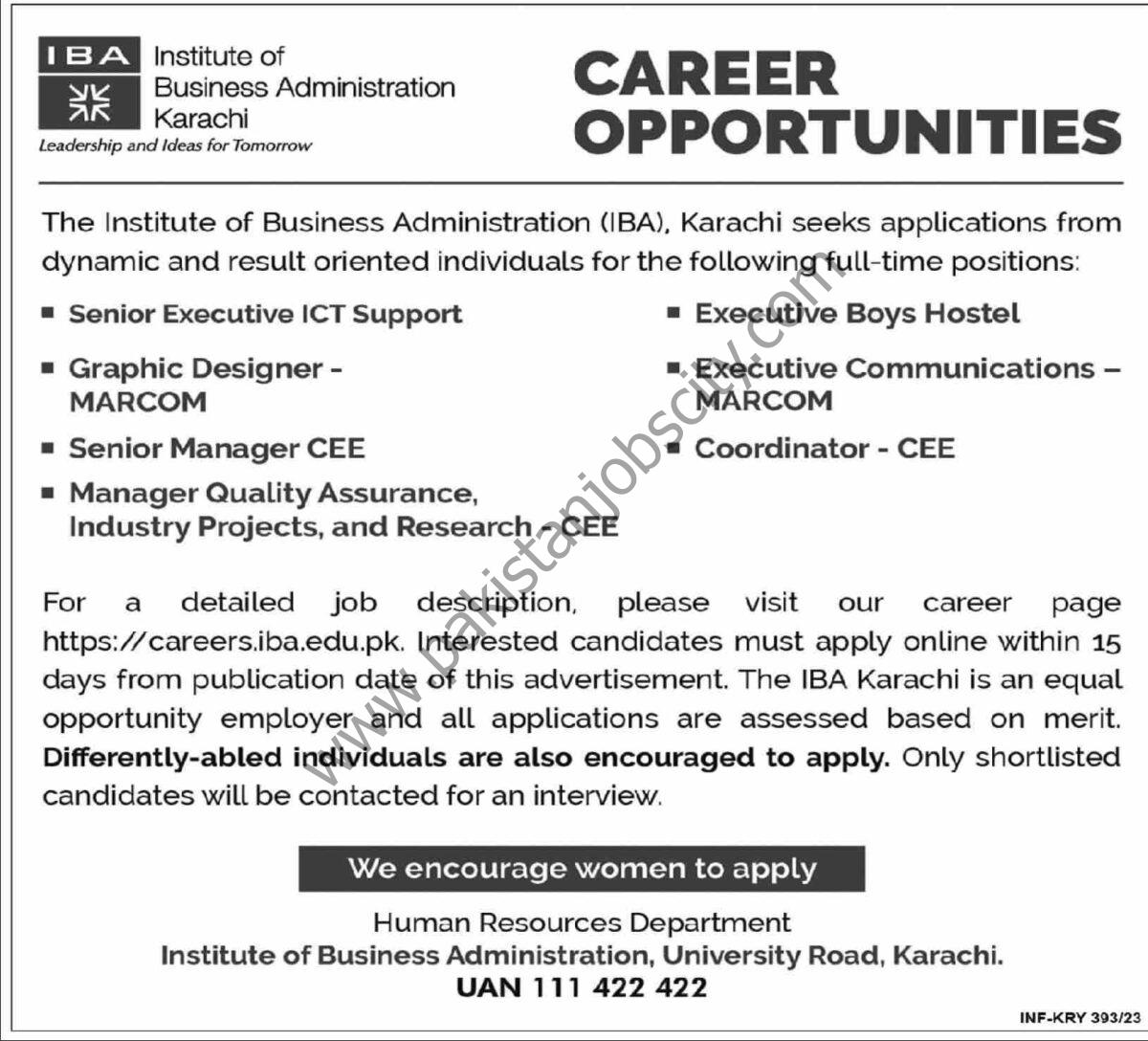 IBA Karachi Jobs 05 February 2023 Dawn 1