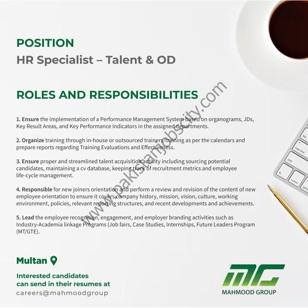 Mehmood Group Of Companies Jobs HR Specialist Talent & OD 1