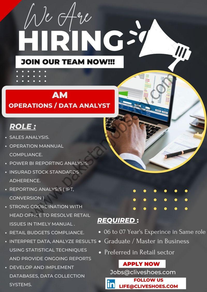 Clive Shoes Jobs AM Operations / Data Analyst 1