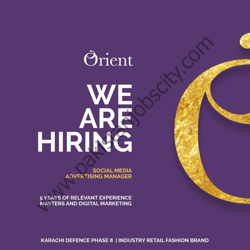 Orient Textile Mills Limited Jobs Social Media / Advertising Manager 1